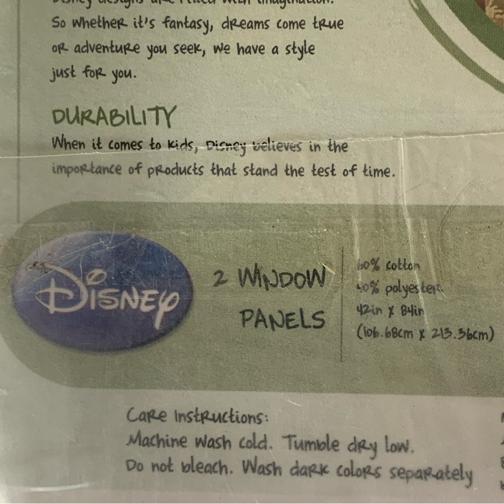 Disney Window Panels Safari Quest Green Camo Kids NWT - Picture 8 of 9